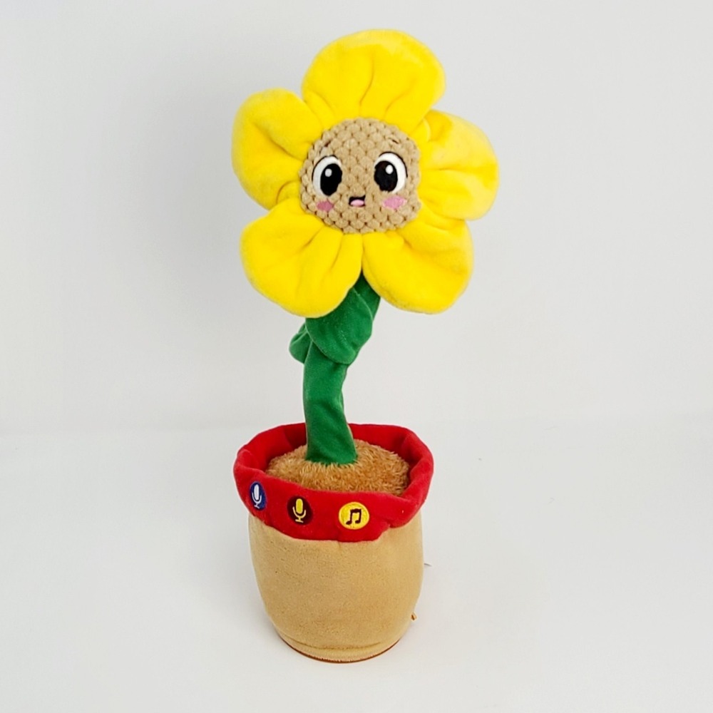 Spark Create Imagine Talking Singing‎ Dancing Sunflower Interactive Plush WORKS